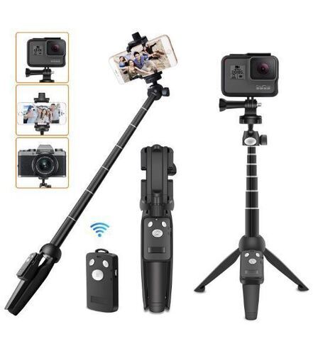 自撮り棒 ミニ三脚 セルカ棒 アクションカメラ gopro三脚 スマホ 三脚 7段階伸縮 ビデオカメラ ボール雲台 360°回転 iPhone Android Gopro hero7 hero6 hero5 muson など サポート