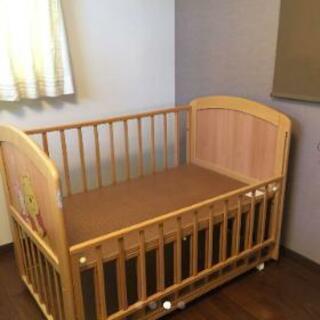 商談中✳️カトージベビーベッド&西川プーさん布団セット♡おまけ付き♡の画像