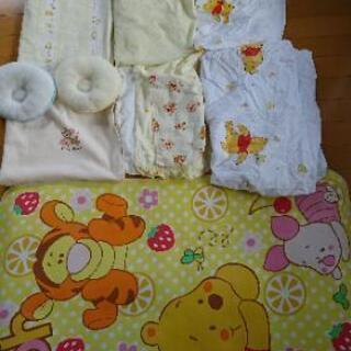 商談中✳️カトージベビーベッド&西川プーさん布団セット♡おまけ付き♡の画像
