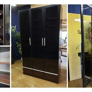 ガラス扉付き本棚 H21 美品 お薦め品！ ガラス扉付き 本棚】