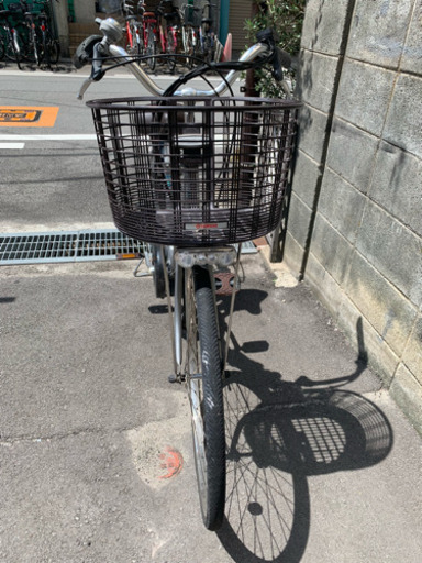 電動自転車ヤマハPAS natura26インチ 4Ah グレー色電動アシスト付き自転車