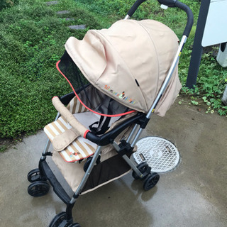 プーさん ベビーカー 対面式にも。生後1ヶ月〜（わけあり）の画像