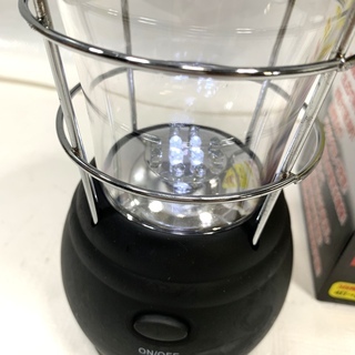 ランタン型LEDライト２WAY 電源タイプ ファイン アウトドア キャンプ 直径12×高さ25.5㎝ 防災グッズ 電池式でもOKの画像
