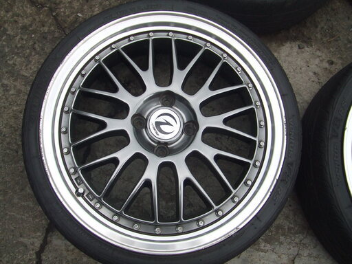 軽、社外アルミ、１７インチ　165/40R17　４本セット　メッシュ