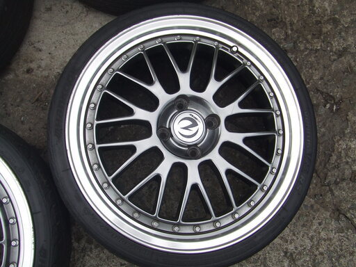 軽、社外アルミ、１７インチ　165/40R17　４本セット　メッシュ
