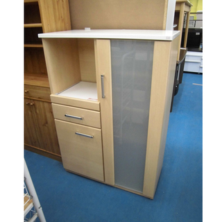 札幌 幅80cm レンジボード 木目調 キッチン 収納 食器棚 家具 キッチンボード レンジ台 おしゃれ 