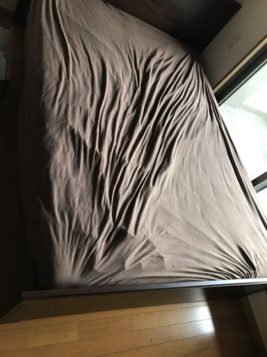 IKEA ダブルベッド フレーム マットレス付き 美品