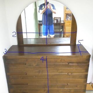 鏡付タンス　ミラーチェスト　の画像