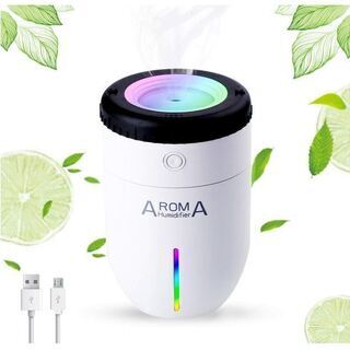 アロマ加湿器 ミニ加湿器 ムード ランプ 7色LEDライト変換 ...