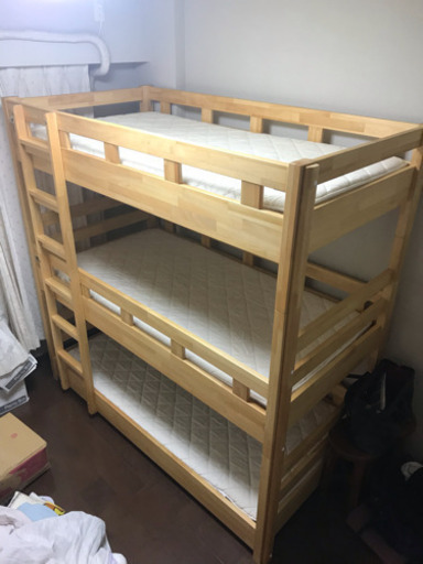 家具の里 三段ベッドNM01