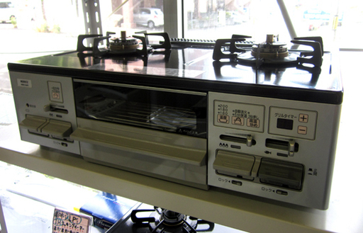 札幌 2017年製 両面焼 都市ガス 12A・13A ノーリツ NW61QVR ガステーブル ガスコンロ 調理器具 右強火