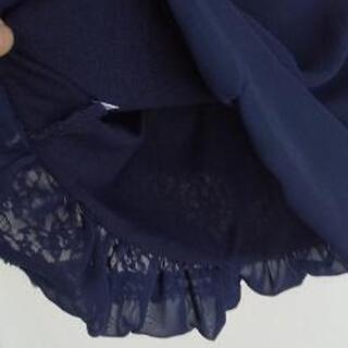 紺色ブラウス M ９月４日までの画像