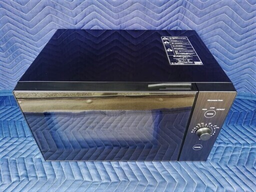 ■お洒落■美品■保証付■山善 電子レンジ 18L フラットテーブル ヘルツフリー 全国対応 YRL-F180(B)