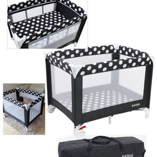 たためる プレイヤード お昼寝マット付き ベビーサークル カトージの画像