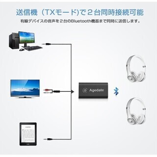 Bluetooth トランスミッター レシーバー 一台二役 ワイヤレス オーディオ 3.5mmオーディオ の画像