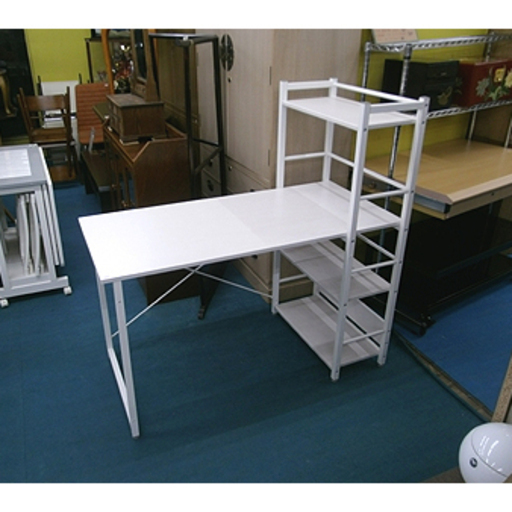 札幌【真っ白いシステムデスク】幅120cm 組立て不要 白 ホワイト デスク 机 ワークデスク オフィスデスク 学習机 ニトリ NIT