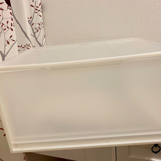 無料: 無印PP収納ケース引出式横ワイド・深 2つ