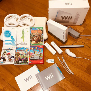 Wii + Wiiボード + Wiiハンドル + ソフト6本