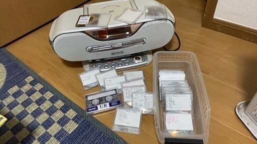 CD M D カセットのプレイヤーと録音済みMD(新品もあり(