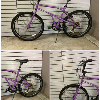 交渉中★【a.n.design works】(エーエヌデザインワークス) Devoo267  ベリーパープル 26インチ ド迫力のファットタイヤ ストリートバイク  街乗り自転車 スタイリッシュ の画像