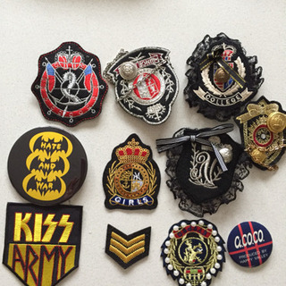 ワッペン、缶バッジの画像