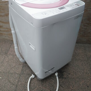 □配達可□SHARP 6.0kg洗濯機 2016年製 ES-GE60R-P 自動