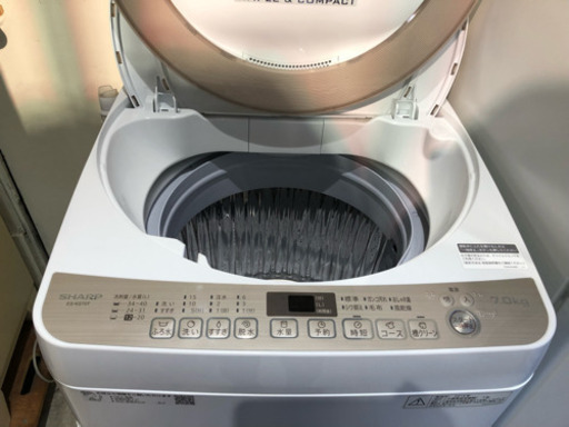 SHARP 2018年 7K 洗濯機 es-ks70t-n
