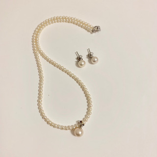 淡水パール ネックレスとピアス