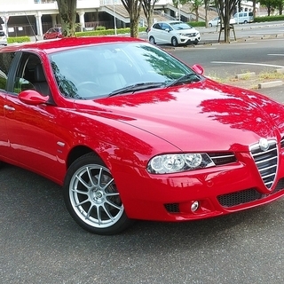 ★予備車検付★アルファ156スポーツワゴン2.0JTS★黒革シート/17アルミ/冬タイヤ4本おまけ付き！ の画像