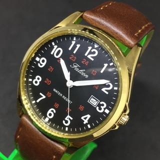 CITIZEN シチズン メンズクォーツ ブラウン革ベルト 新品未使用