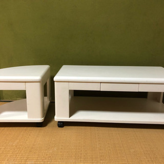 白のテーブルセット 値下げの画像
