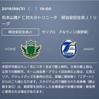 松本山雅対大分トリニータ 自由席大人3枚