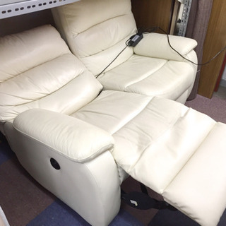大田区送料無料 ニトリ 本皮電動リクライニングソファ 2P ビリーバー