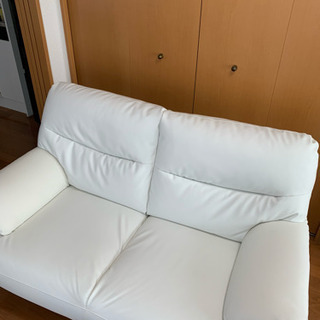 合皮ソファ 白