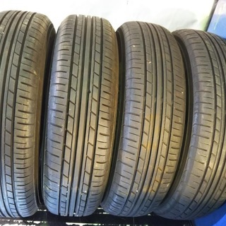 夏 13インチ 4本 日本製 ヨコハマ【点検OK】155/80R13 エコス ES31【富山市/手渡しもOK】中古4本 パッソ ヴィッツ スターレット 155/80/13　155/80-13の画像
