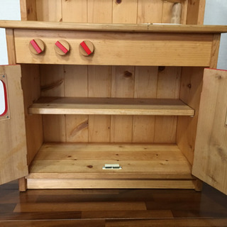 木のままごとキッチンの画像