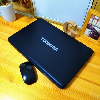 メモリ6Gで高速！　とても美品な方　大容量500G♪　高級感のあるマットブラック☆　東芝　dynabook　Satellite　　最新Windows10Home 64Bit 　PentiumP6100　デュアルコアで高速　 15.6インチ大画面 　DVDドライブ　黒　　テンキー＆マウス付き 