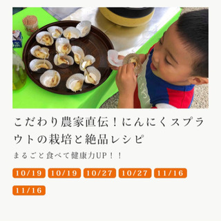 にんにくスプラウトの農業体験と試食会