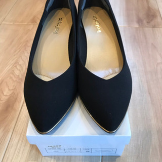 レディース パンプス  黒 24.5cm 新品未使用の画像