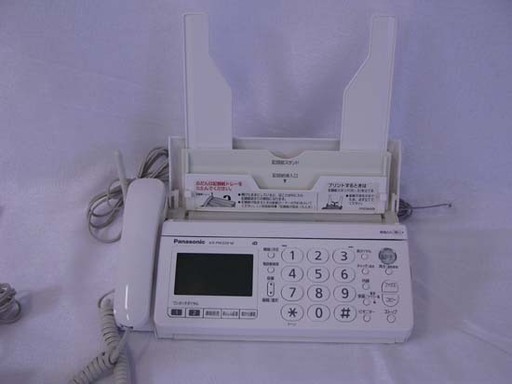 19K0177 3 Panasonic/パナソニック パーソナルファックス KX-PW320-W 子機1台付 中古
