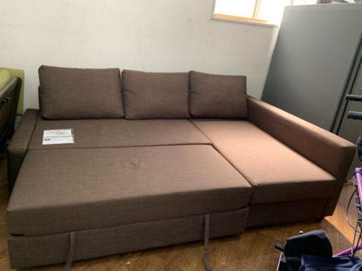 【IKEA】コーナーソファベッド 収納付き (幅230cm) ソファ