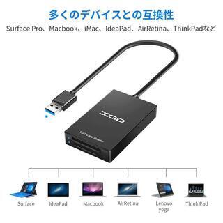 XQDカードリーダー、Opluz USB3.0 XQD / SDカードリーダーデュアルスロットメモリカードリーダーの画像