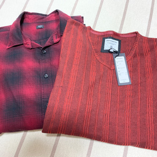 長袖チェックシャツ&カットソー  新品　お値下げしました！