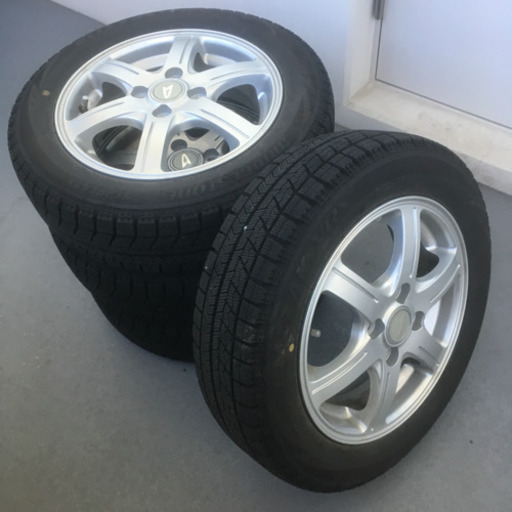 118-2ブリヂストンVRX155/65R14 ダイハツ純正アルミホイール付4本セット14×4.5J +45 2018年製造 スタッドレス