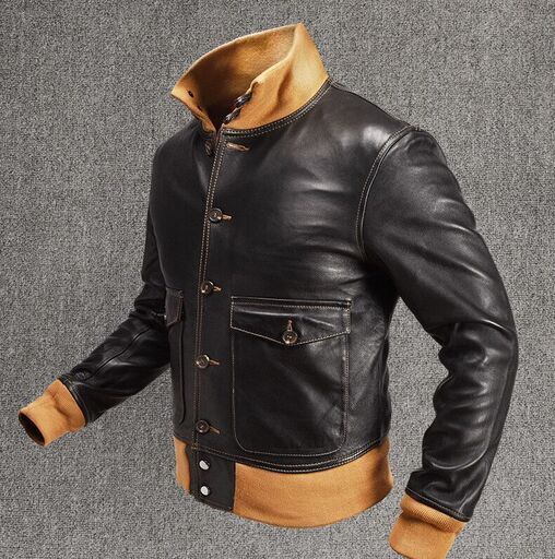 A1空軍飛行ジャケット 上層羊の皮100％シープスキン 紳士 レザー