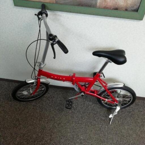 美品折り畳み自転車　後ろタイヤパンク