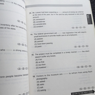 TOEIC TEST 英文法・語法 問題集の画像