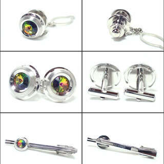 E252 SUNHAWK ネクタイピン カフス セット PAT.1035405の画像