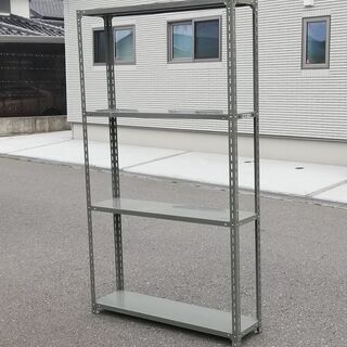 中古美品★軽量スチールラック 120kg／段  高さ2100mm...