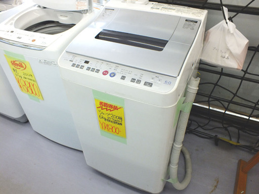 手稲リサイクル　シャープ 6.0Kg 2008年製洗濯機乾燥機ES-TG60H-S  ￥14,800-
